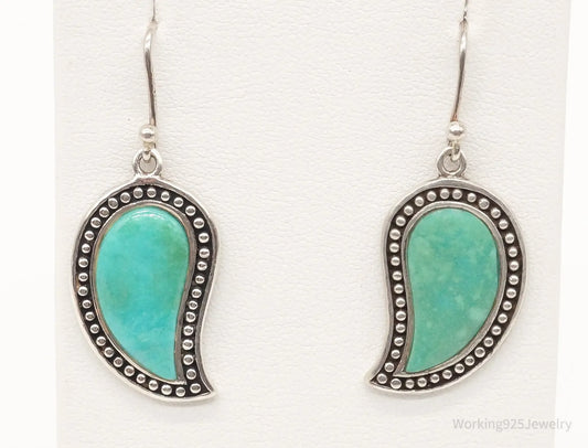 Designer SX Turquoise Sterling Silver Earrings - Plush Fashion Hub
