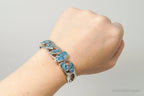 Designer Whitney Kelly WK Blue Fire Opal Sterling Silver Bracelet - Plush Fashion Hub