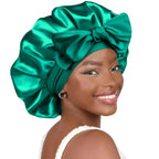 Double-layer Ribbon Round Hair Protectant Bow Hair Care Cap - Plush Fashion Hub
