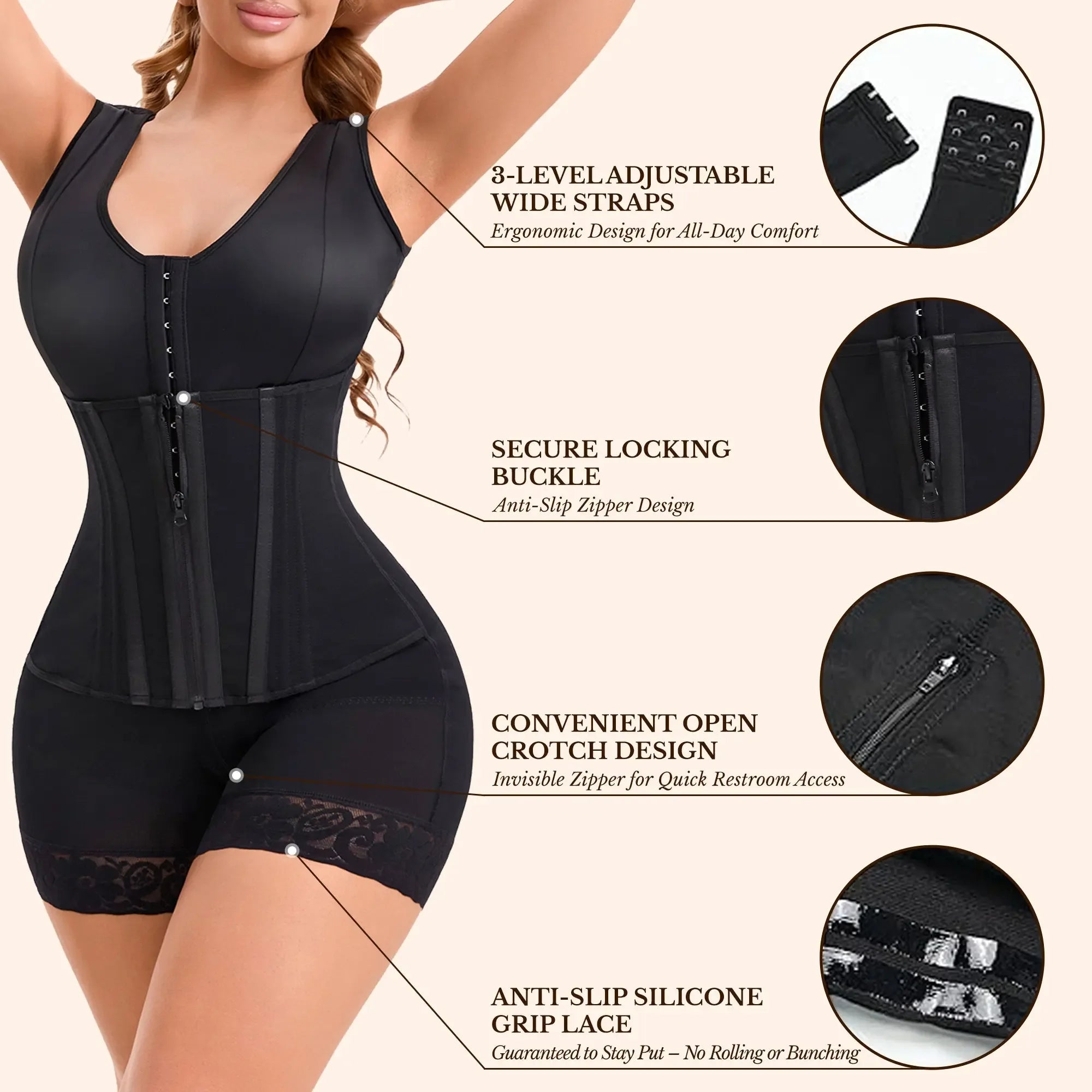 Fajas Colombianas Moldeadoras Overbust Shapewear For Women Tummy - Plush Fashion Hub