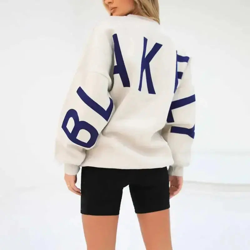 Fashion Printed Thickening Long Sleeve Loose Sweatshirt - Plush Fashion Hub