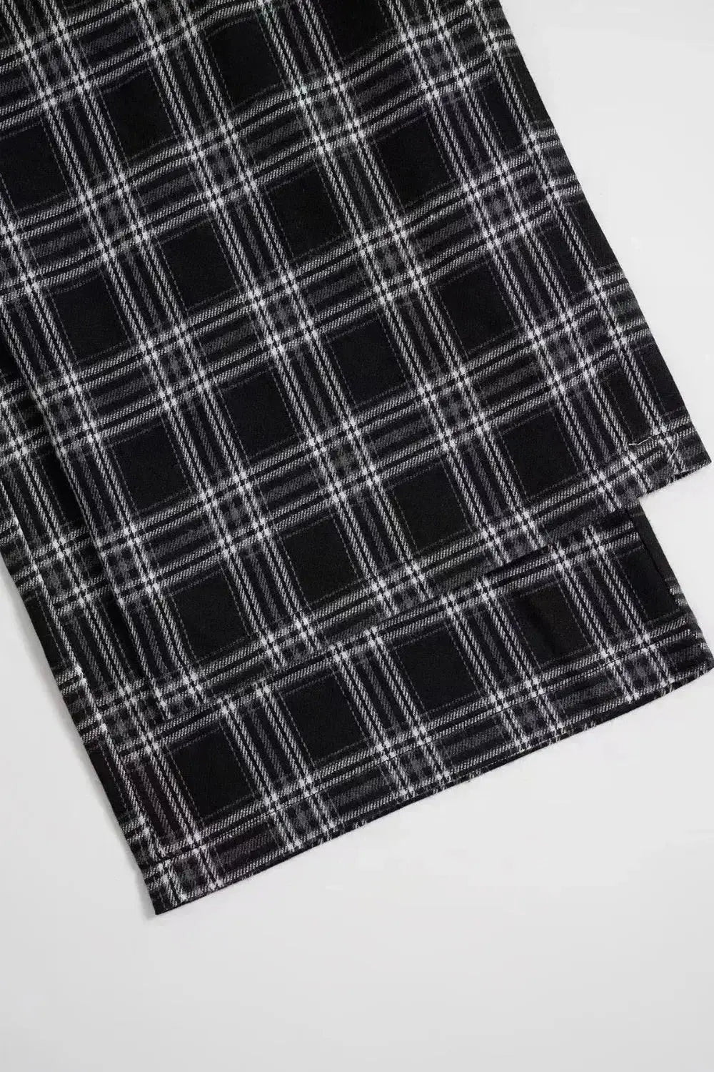 Flannel Plaid Wide Leg Pants - Plush Fashion Hub