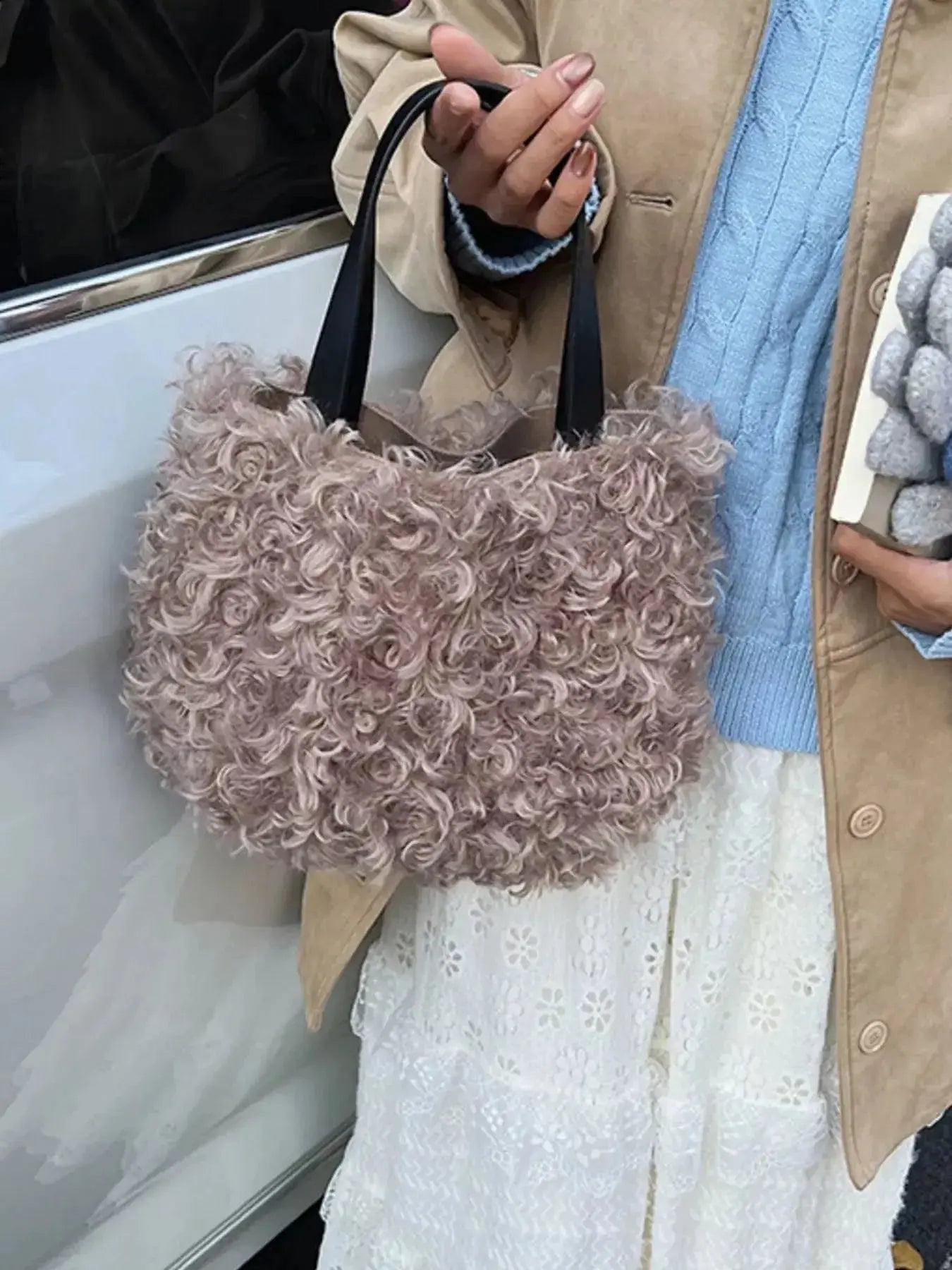 Lightweight Fluffy Handbag - Plush Fashion Hub