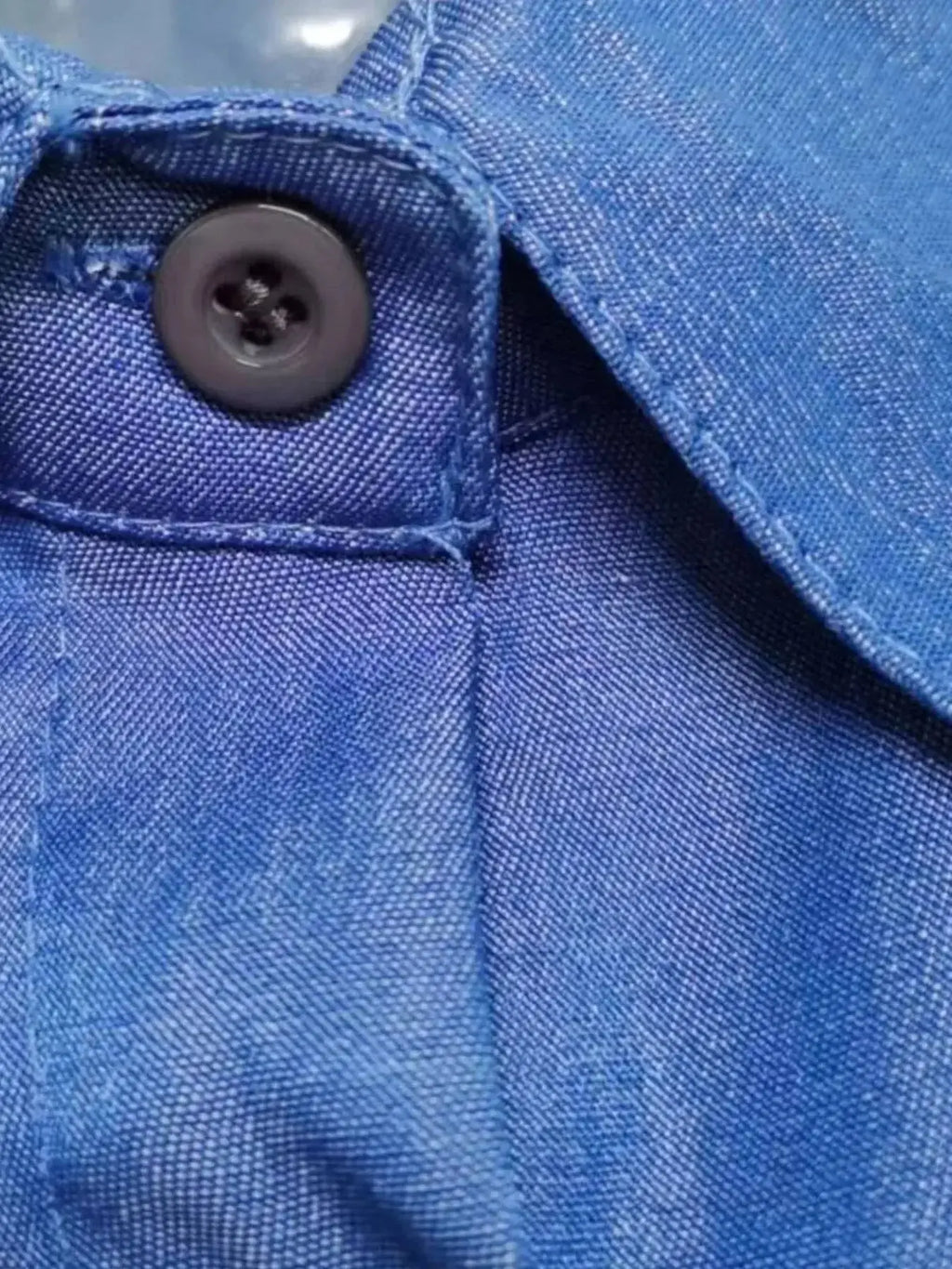 Full Size Button-Down Maxi Denim Dress Plus Size - Plush Fashion Hub
