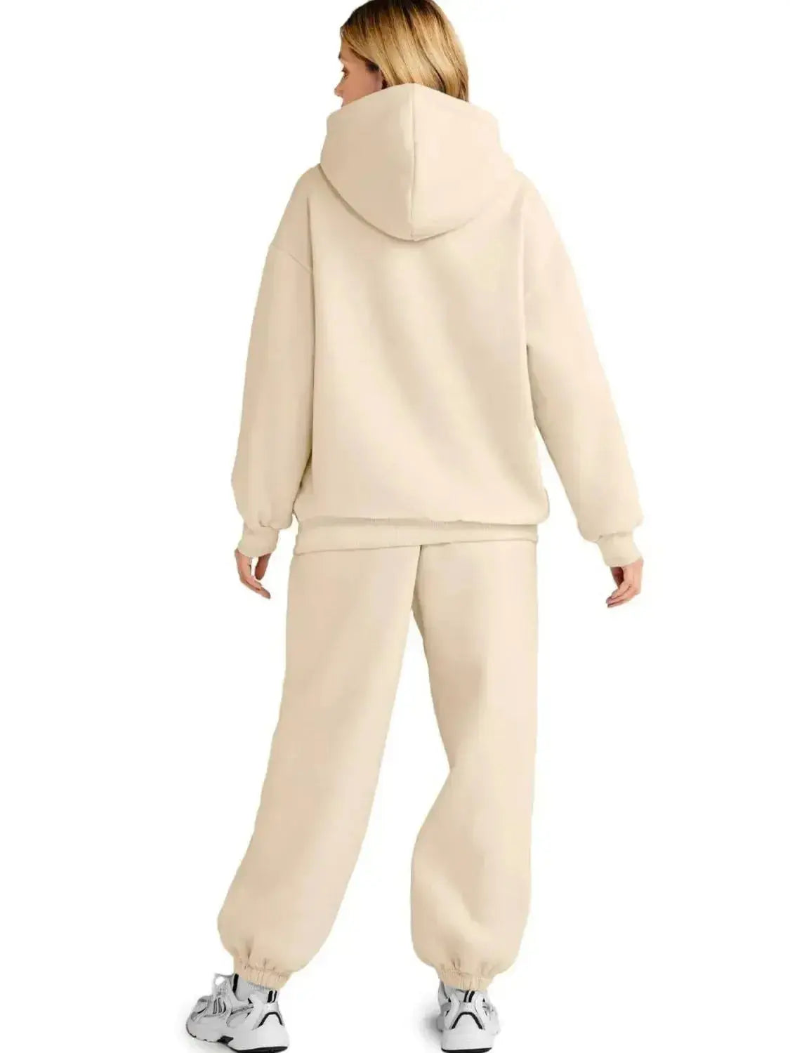 Full Size Kangaroo Pocket Hoodie and Joggers Set Plus Size - Plush Fashion Hub