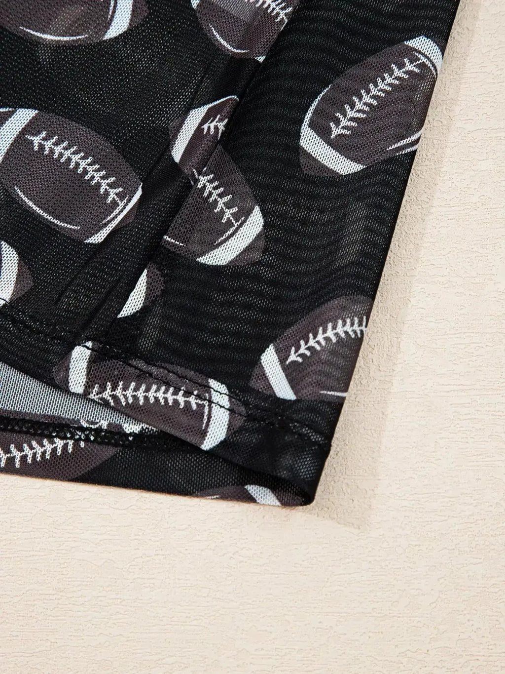 Game Day Mesh Sheer Long Sleeve Top - Plush Fashion Hub