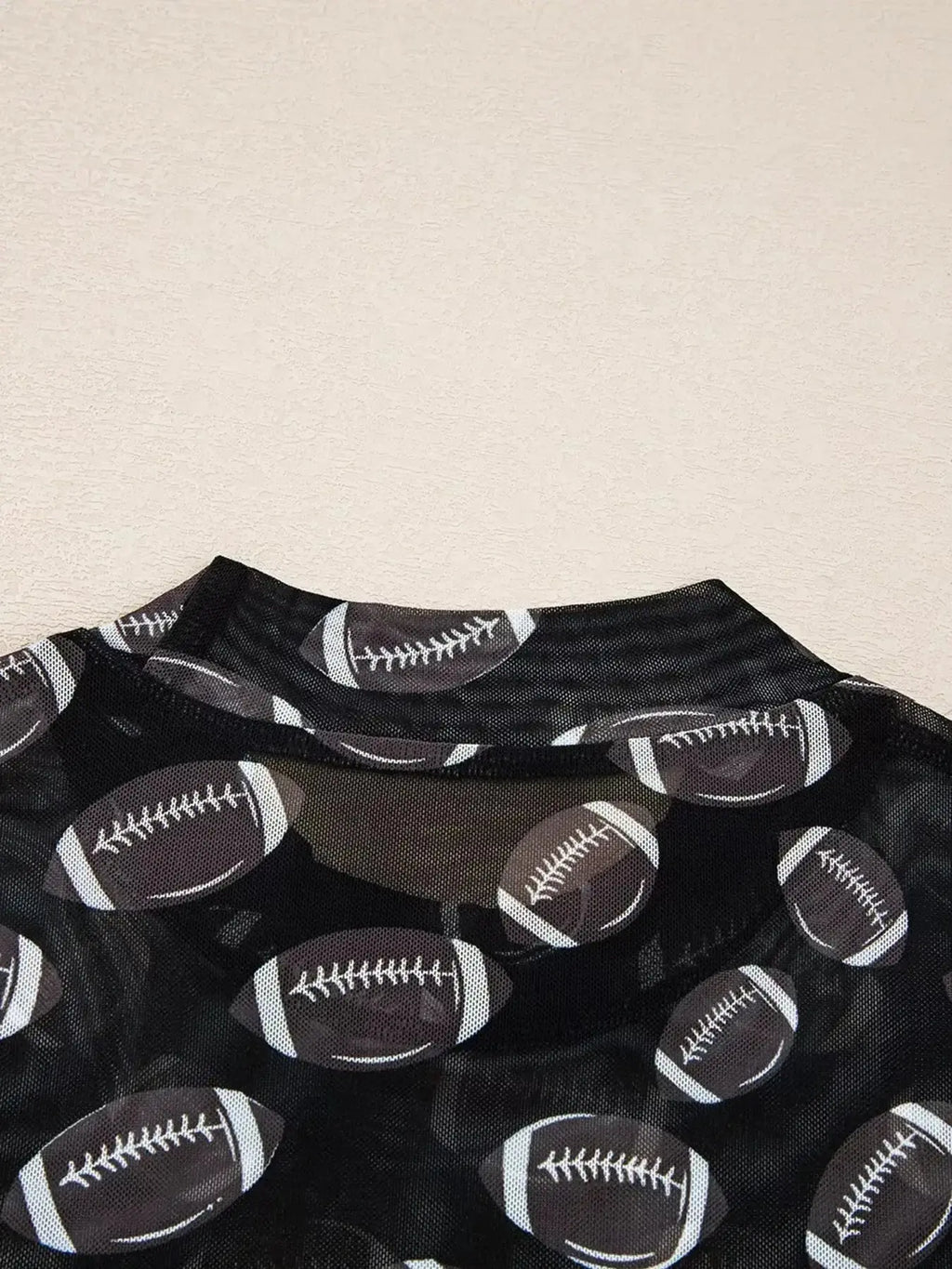 Game Day Mesh Sheer Long Sleeve Top - Plush Fashion Hub