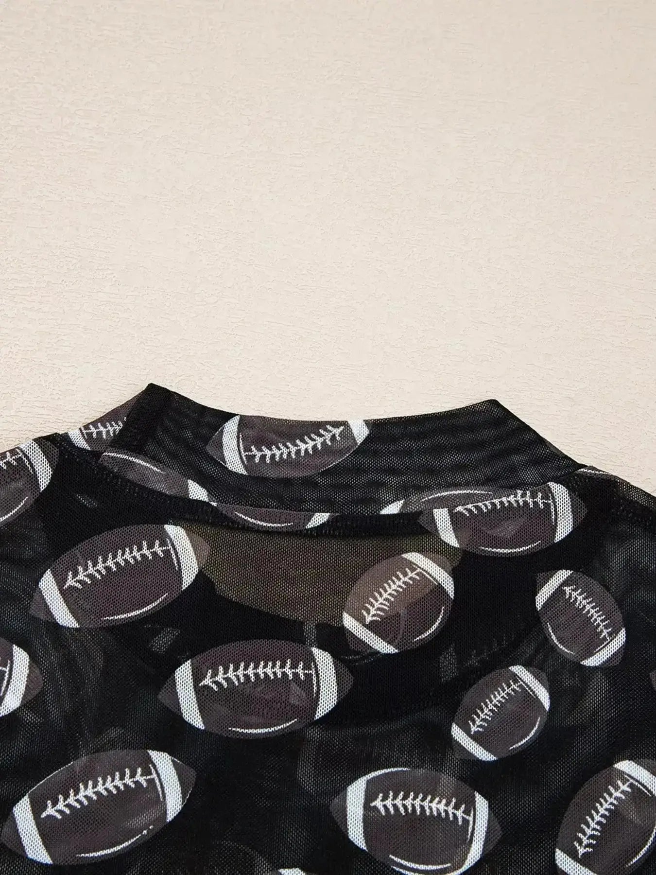 Game Day Mesh Sheer Long Sleeve Top - Plush Fashion Hub