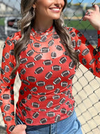 Game Day Mesh Sheer Long Sleeve Top - Plush Fashion Hub