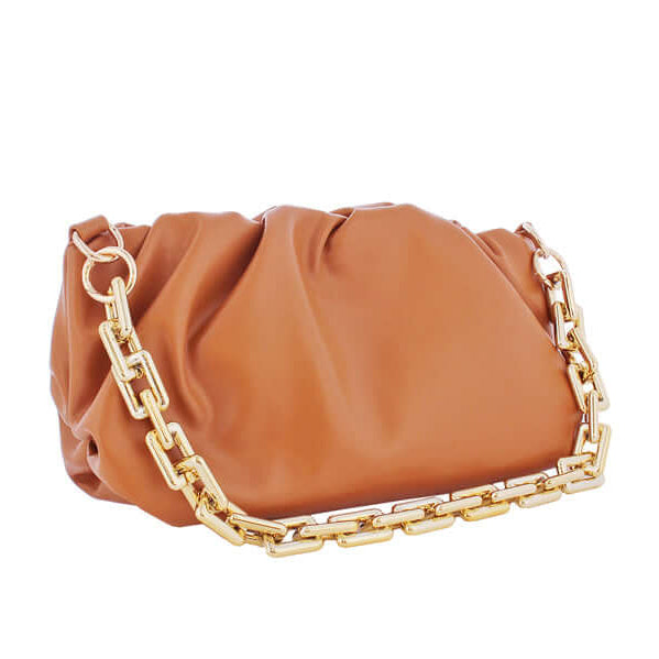 Scrunchy Chain Bag - Honey