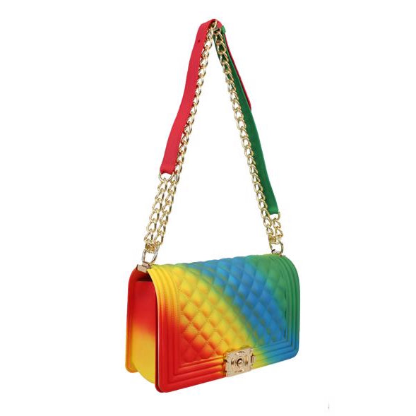 Jelly {Silicone} Shoulder Bag - Rainbow 2