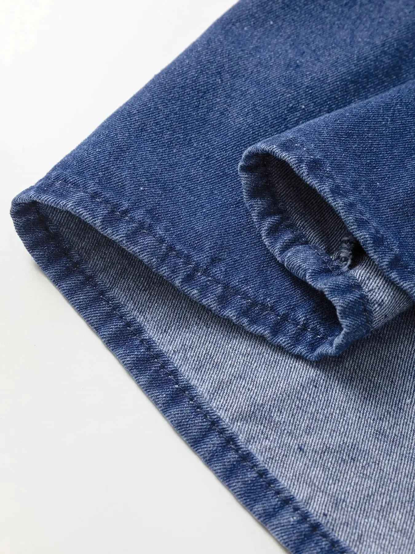 Drawstring High Waist Puff Sleeve Denim Mini Dress - Plush Fashion Hub