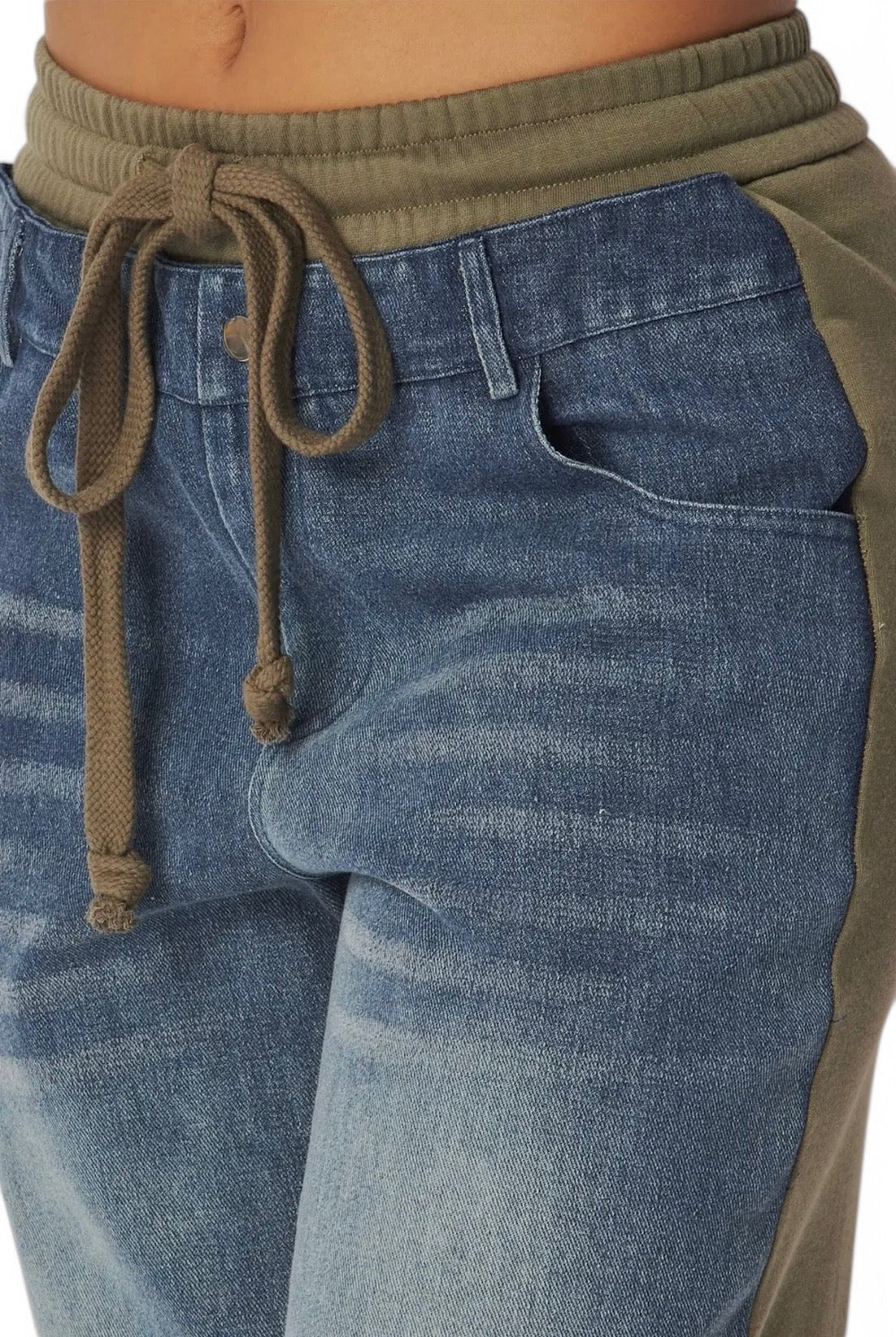 April Straight Leg Denim Jean Sweatpants