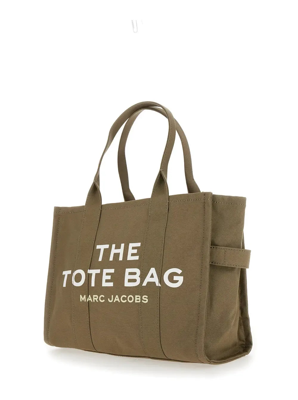 Marc Jacobs Women 'The Large Tote' Green Tote Bag With Contrasting Logo Print In Cotton Black Woman - Plush Fashion Hub