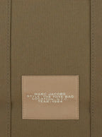 Marc Jacobs Women 'The Large Tote' Green Tote Bag With Contrasting Logo Print In Cotton Black Woman - Plush Fashion Hub