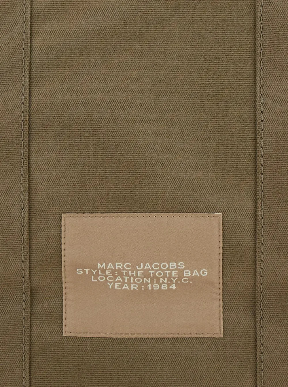 Marc Jacobs Women 'The Large Tote' Green Tote Bag With Contrasting Logo Print In Cotton Black Woman - Plush Fashion Hub