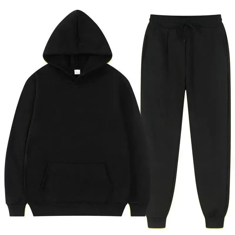Men's And Women's Casual Loose Sweatshirt Sweatpants Two-piece Set - Plush Fashion Hub