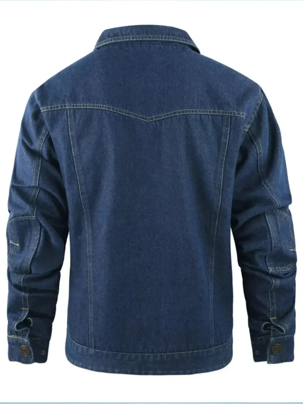 Men's Casual Snap Down Denim Jacket - Plush Fashion Hub