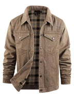 Men's Casual Snap Down Denim Jacket - Plush Fashion Hub