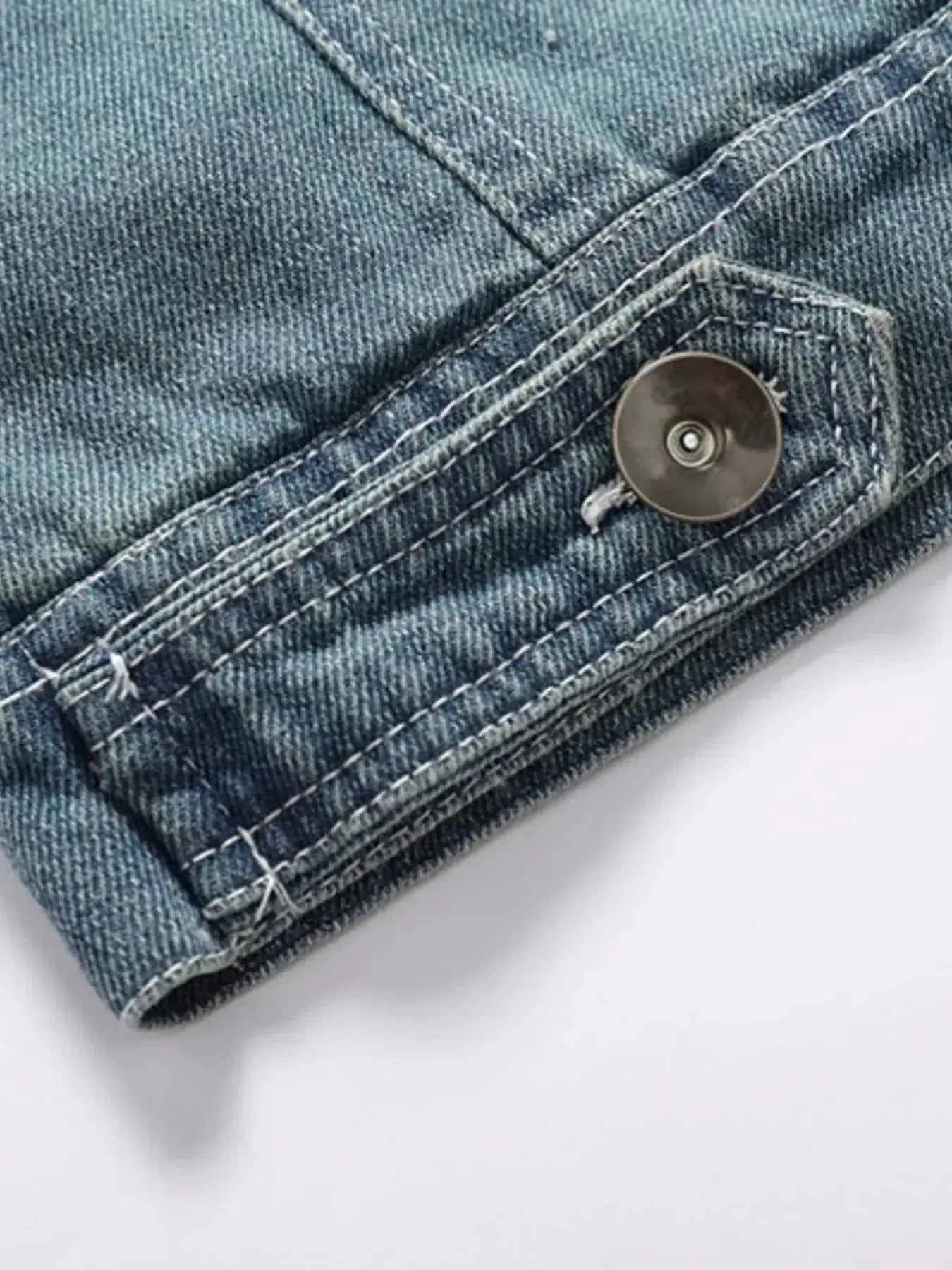 Men's Full Size Faux Fur Collar Denim Jacket Plus Size - Plush Fashion Hub
