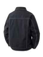 Men's Plus Size Snap Down Casual Denim Jacket - Plush Fashion Hub