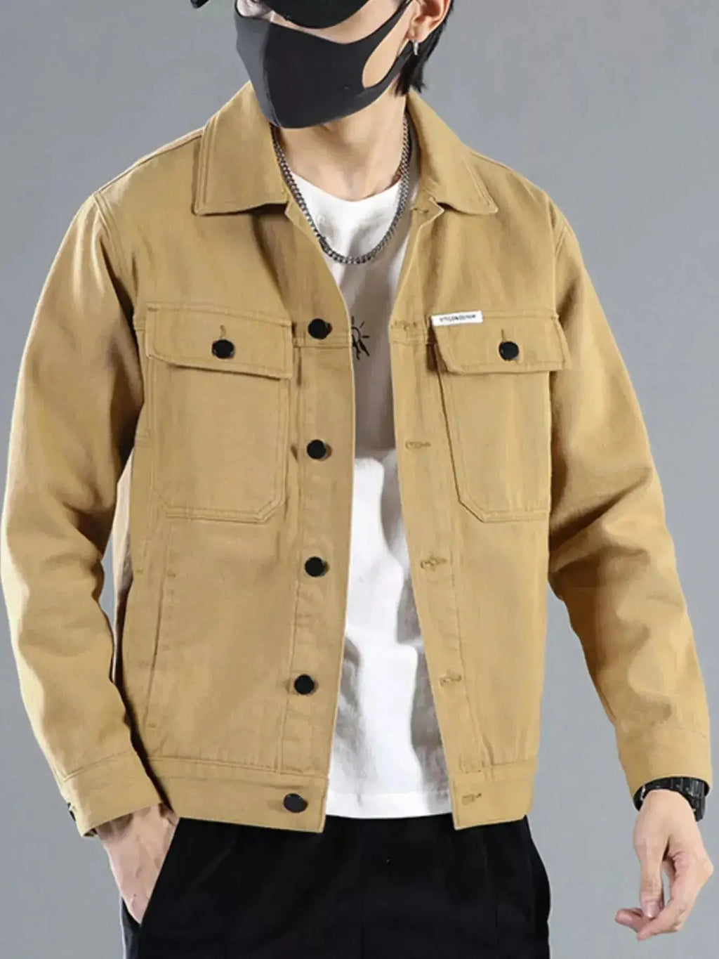 Men's Plus Size Classic Button Up Denim Trucker Jacket - Plush Fashion Hub