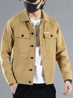 Men's Plus Size Classic Button Up Denim Trucker Jacket - Plush Fashion Hub