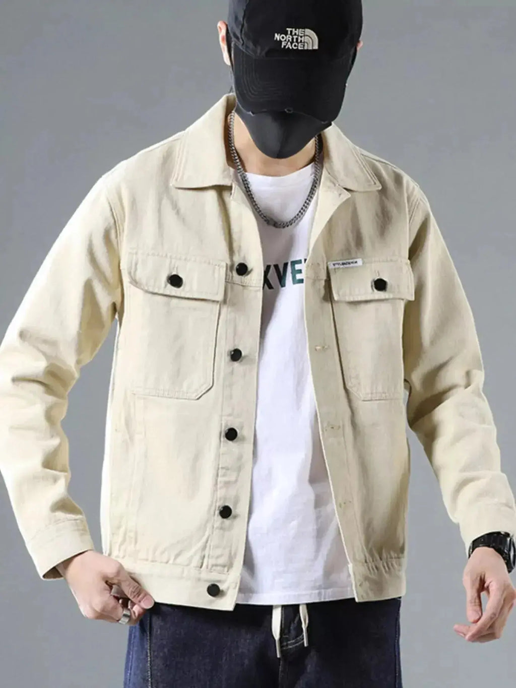Men's Plus Size Classic Button Up Denim Trucker Jacket - Plush Fashion Hub