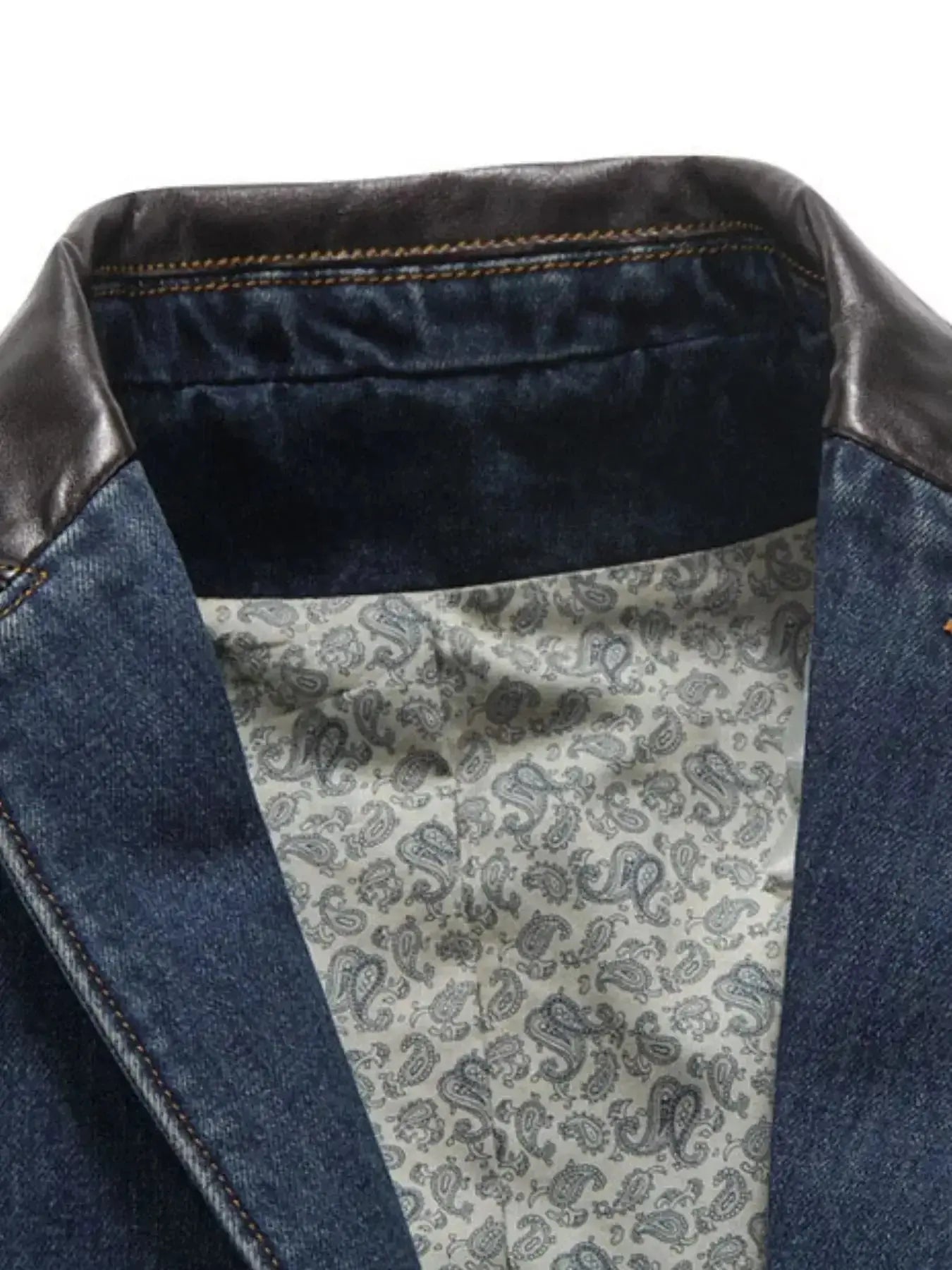 Men's Plus Size Lapel Collar Button Up Denim Blazer - Plush Fashion Hub