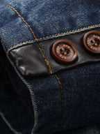 Men's Plus Size Lapel Collar Button Up Denim Blazer - Plush Fashion Hub