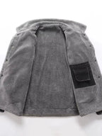 Men's Plus Size Button Up Sherpa Lined Denim Jacket - Plush Fashion Hub