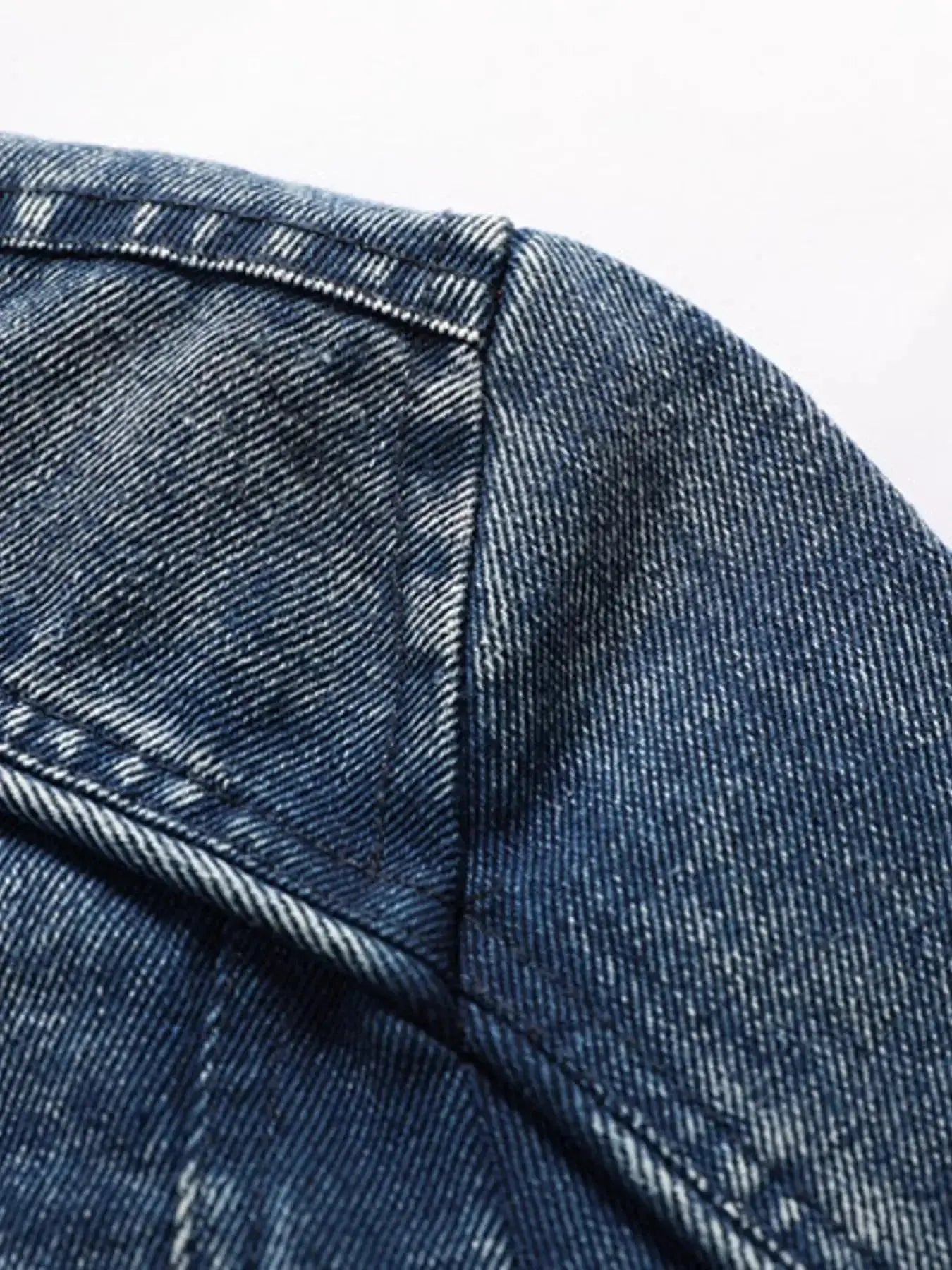 Men's Plus Size Zip Up Hooded Denim Jacket - Plush Fashion Hub