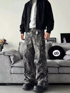 Men's Full Size Camo Print Relaxed Fit Jeans Plus Size - Plush Fashion Hub