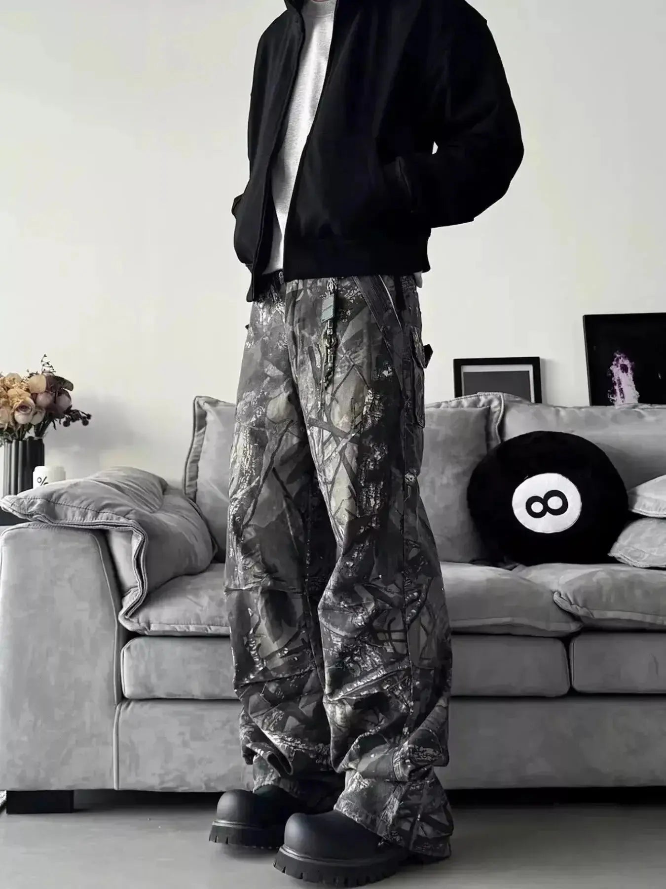 Men's Full Size Camo Print Relaxed Fit Jeans Plus Size - Plush Fashion Hub