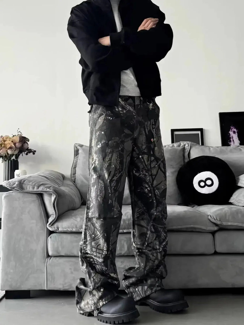 Men's Full Size Camo Print Relaxed Fit Jeans Plus Size - Plush Fashion Hub