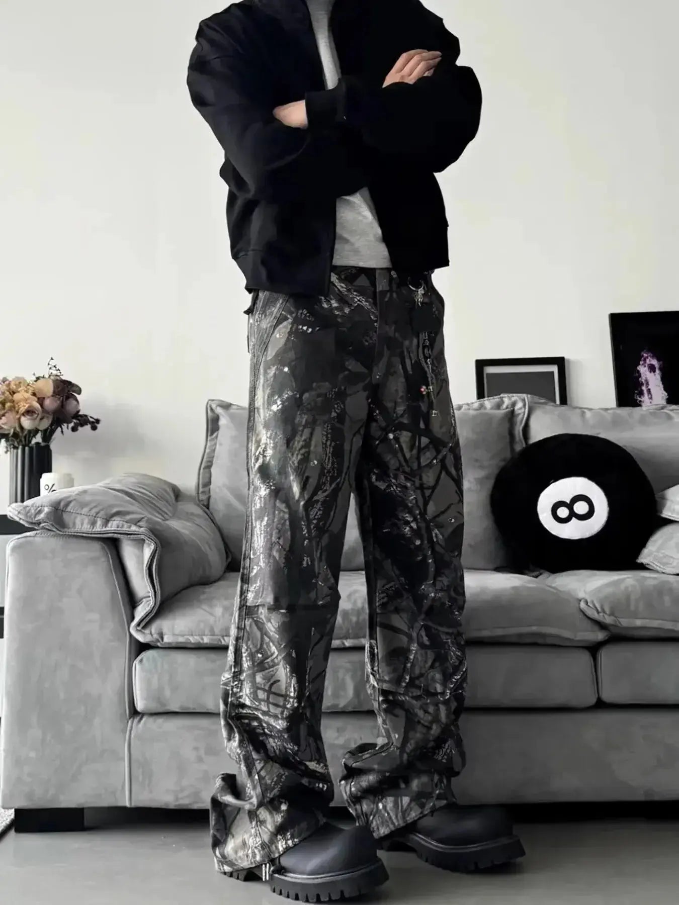 Men's Full Size Camo Print Relaxed Fit Jeans Plus Size - Plush Fashion Hub