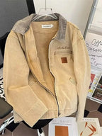 Men's Zip Up Washed Denim Jacket - Plush Fashion Hub