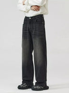 Men's Full Size Washed Straight Jeans Plus Size - Plush Fashion Hub