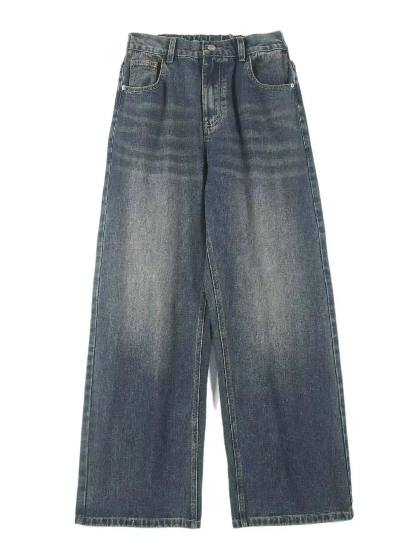 Men's Full Size Washed Straight Jeans Plus Size - Plush Fashion Hub
