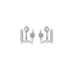 Moissanite 925 Sterling Silver Earrings - Plush Fashion Hub