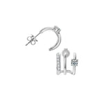 Moissanite 925 Sterling Silver Earrings - Plush Fashion Hub