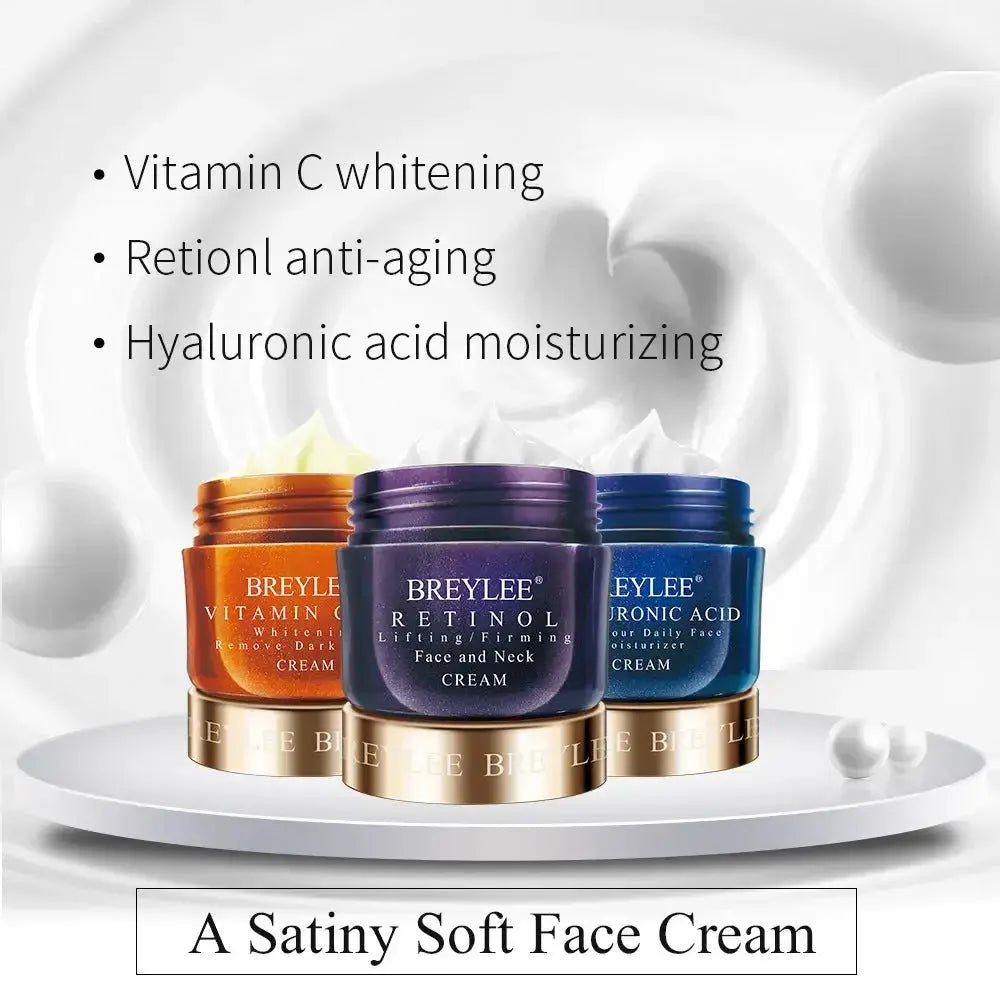 Nourishing eye cream with hyaluronic acid, vitamin C, and retinol from Plush Fashion Hub, moisturizing and hydrating the delicate eye area.