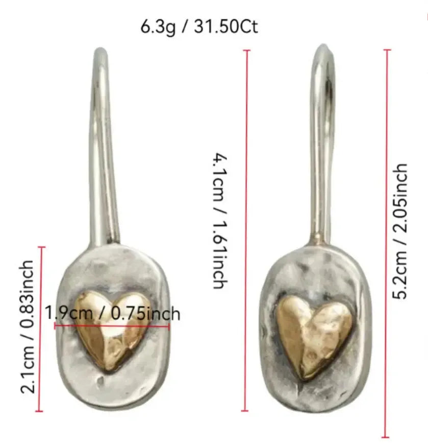 Simple Romantic Love Geometric Shape Earrings - Plush Fashion Hub