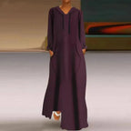 Women’s relaxed fit long hooded sweatshirt in solid color, cozy casual pullover from Plush Fashion Hub.