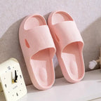 Solid Color Thick Bottom Home Non-slip Floor Bathroom Slipper - Plush Fashion Hub
