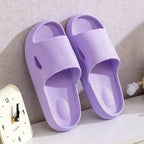 Solid Color Thick Bottom Home Non-slip Floor Bathroom Slipper - Plush Fashion Hub
