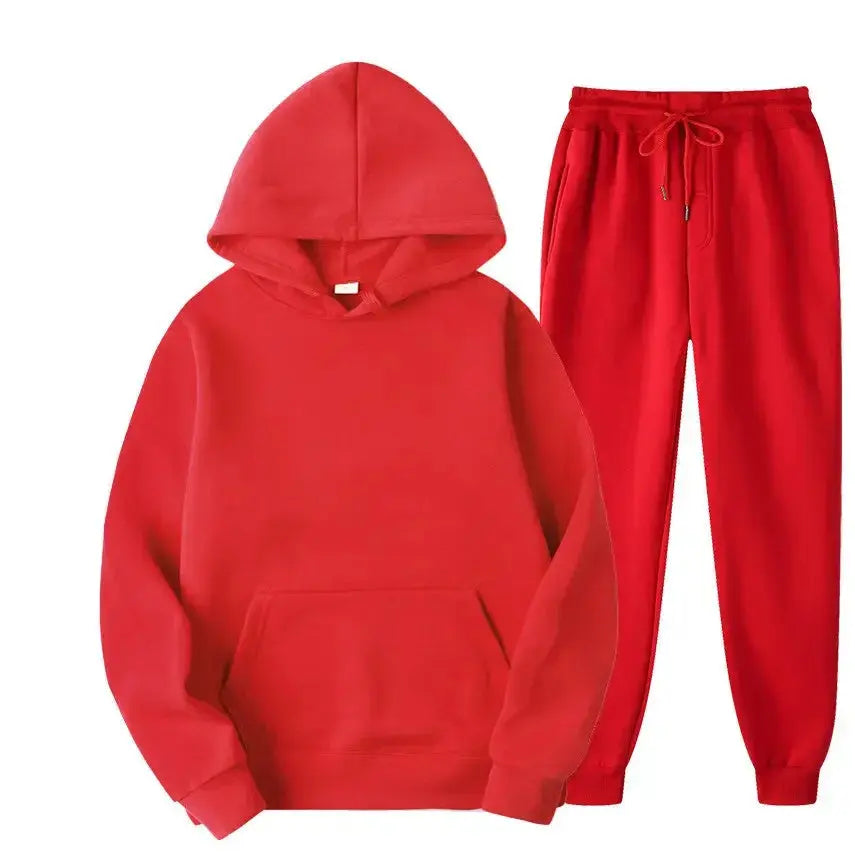 Oversized women's hooded sweatshirt and jogger lounge set by Plush Fashion Hub, made from sparkling 220g polyester fabric.