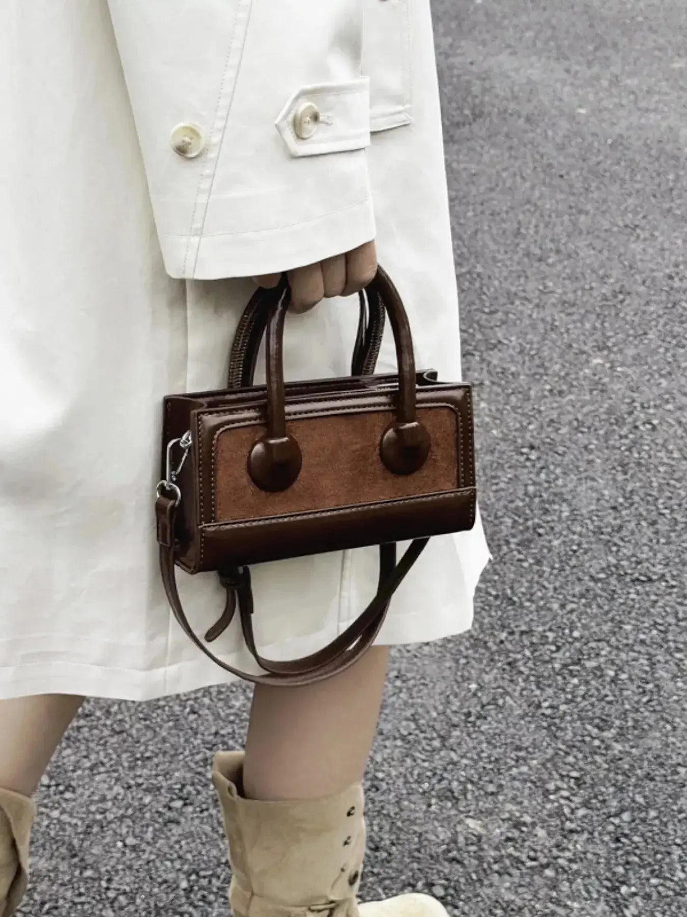 Top Handle Crossbody Bag - Plush Fashion Hub