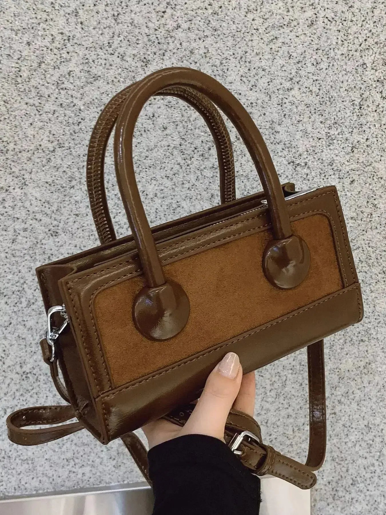 Top Handle Crossbody Bag - Plush Fashion Hub