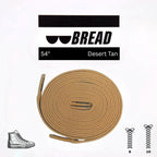 Desert Tan Elastic No-Tie Shoelaces for Sneakers and Casual Shoes Bread